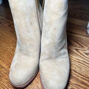 Vince Camuto Cream Ankle Booties